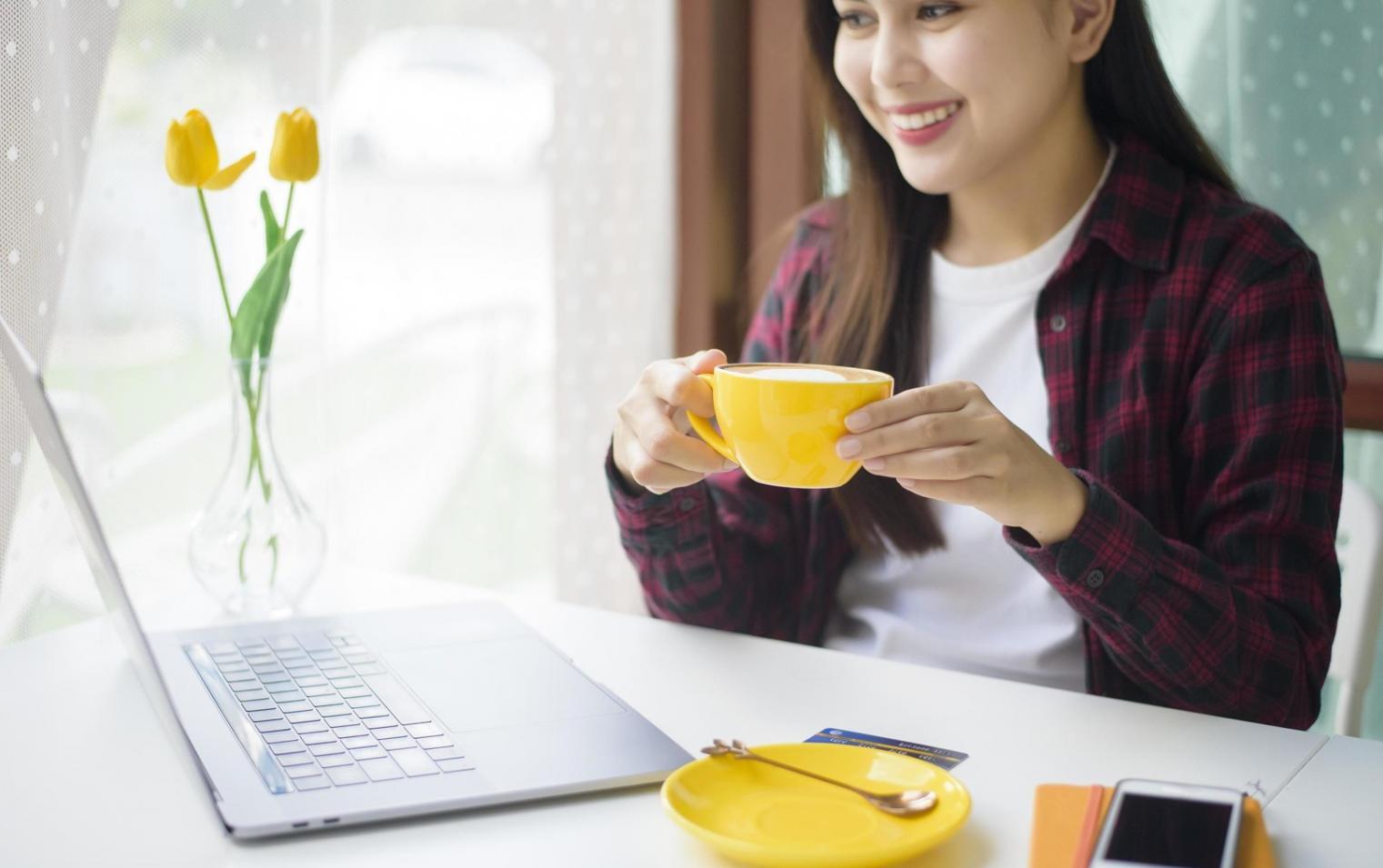 Organized financial planning workspace with calculator and charts